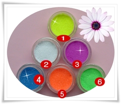 Set sclipici neon 6 cutii pentru nail art